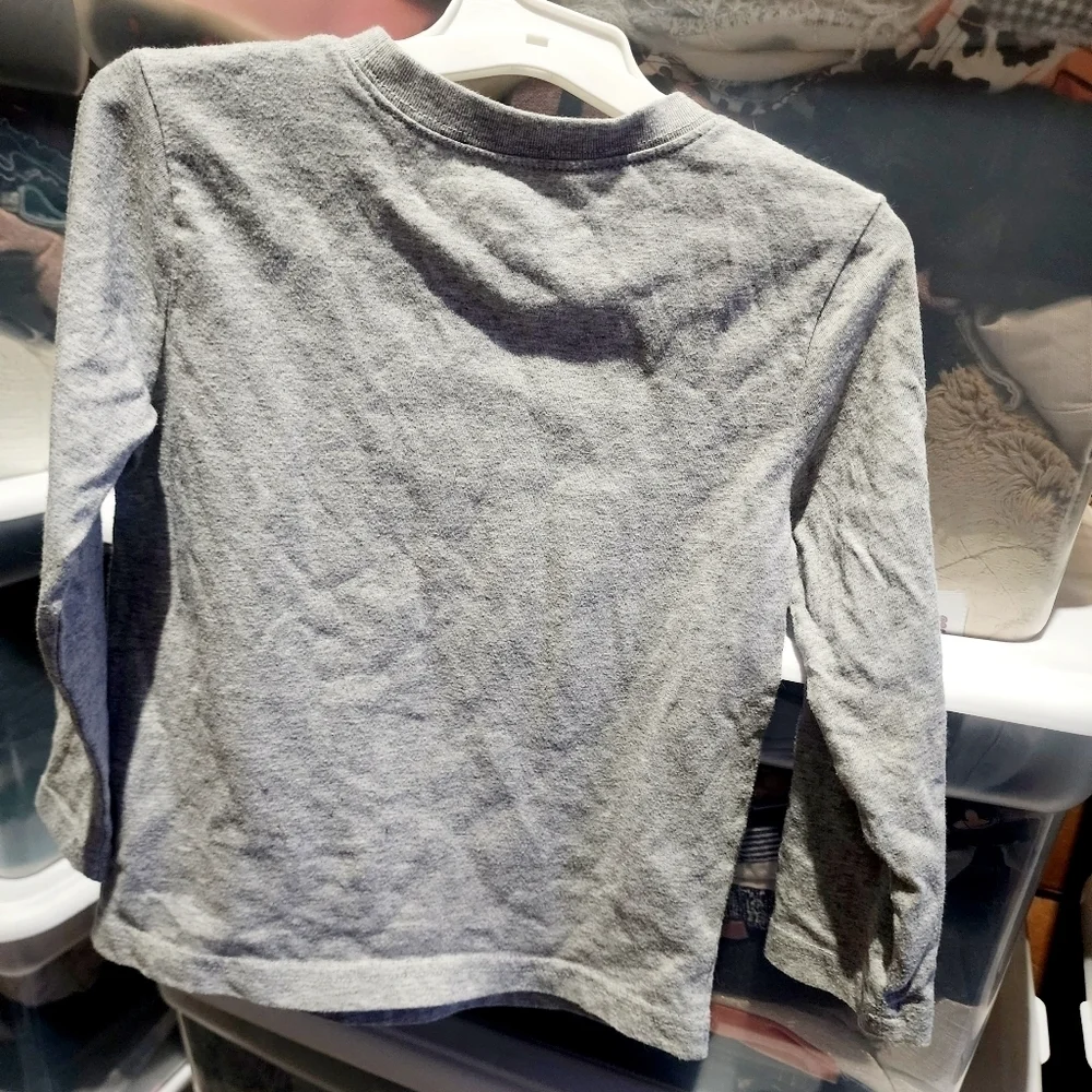 Okie Dokie Grey Graphic Long Sleeve 